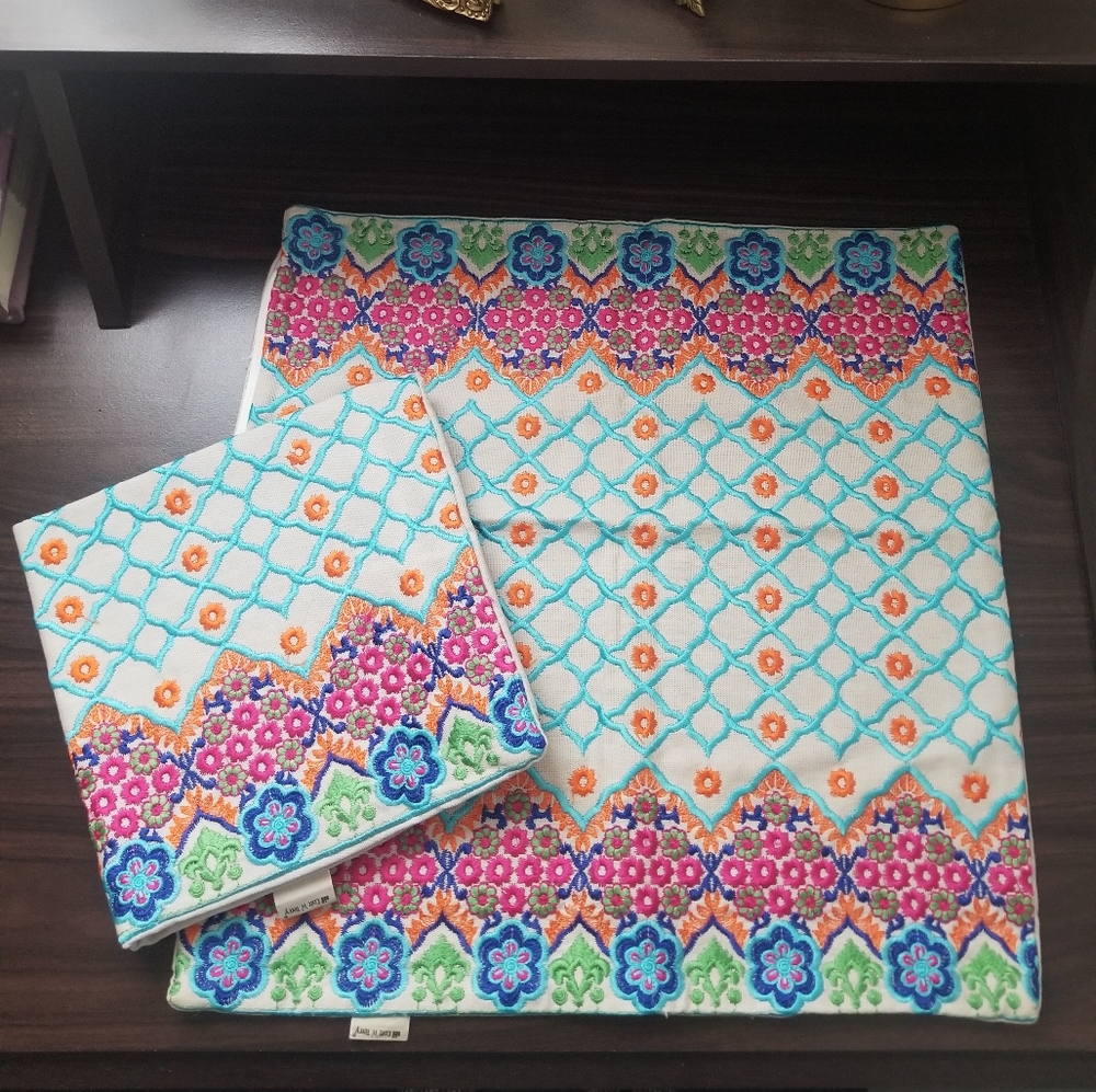 COTT "N" TERRY DECORATIVE PILLOW COVERS SET OF 2